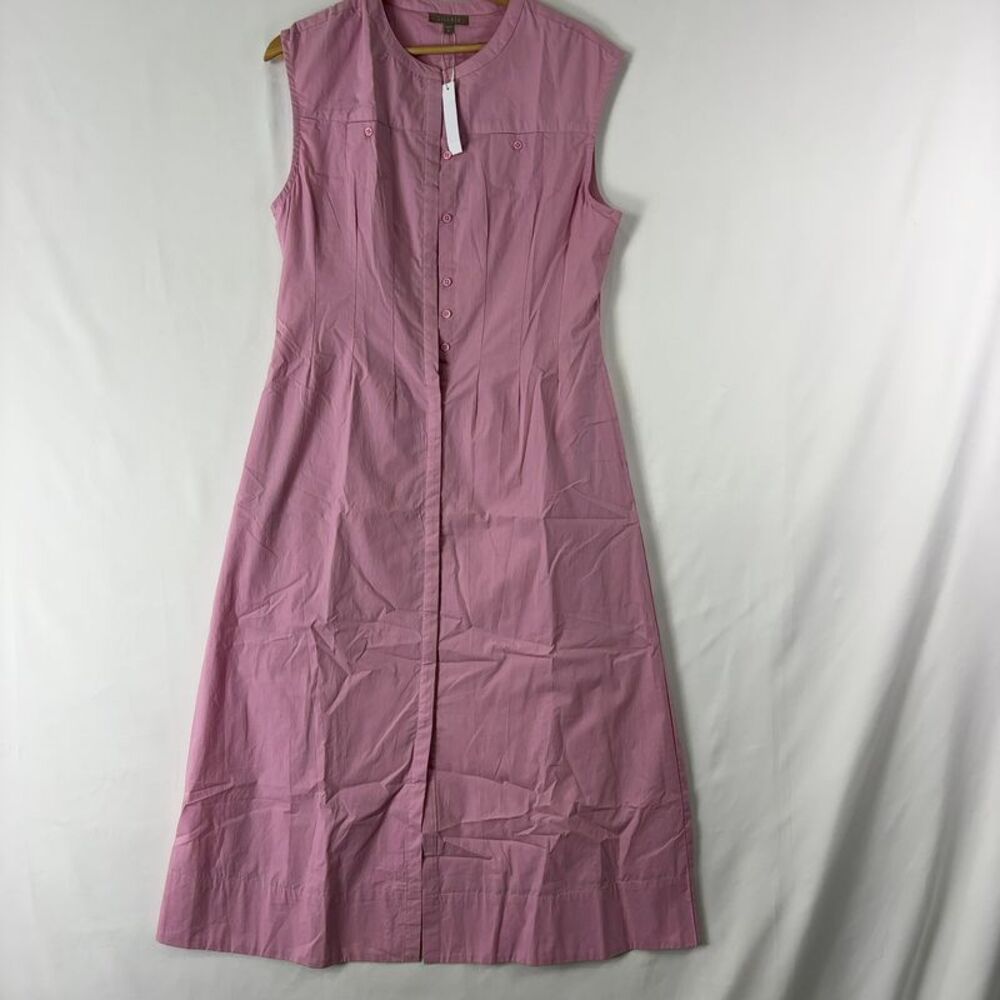 Lilla P Sleeveless Button-Front Midi Dress in Dusty Rose